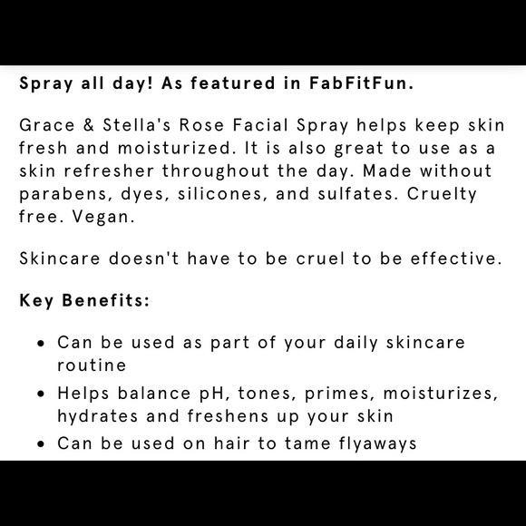 💕NEW Grace & Stella's Rose Facial Spray - Picture 7 of 7